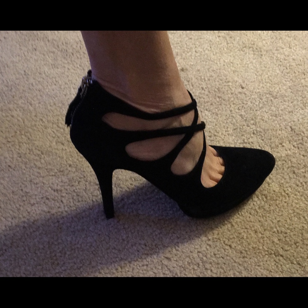Suede heels perfect for your Holiday party