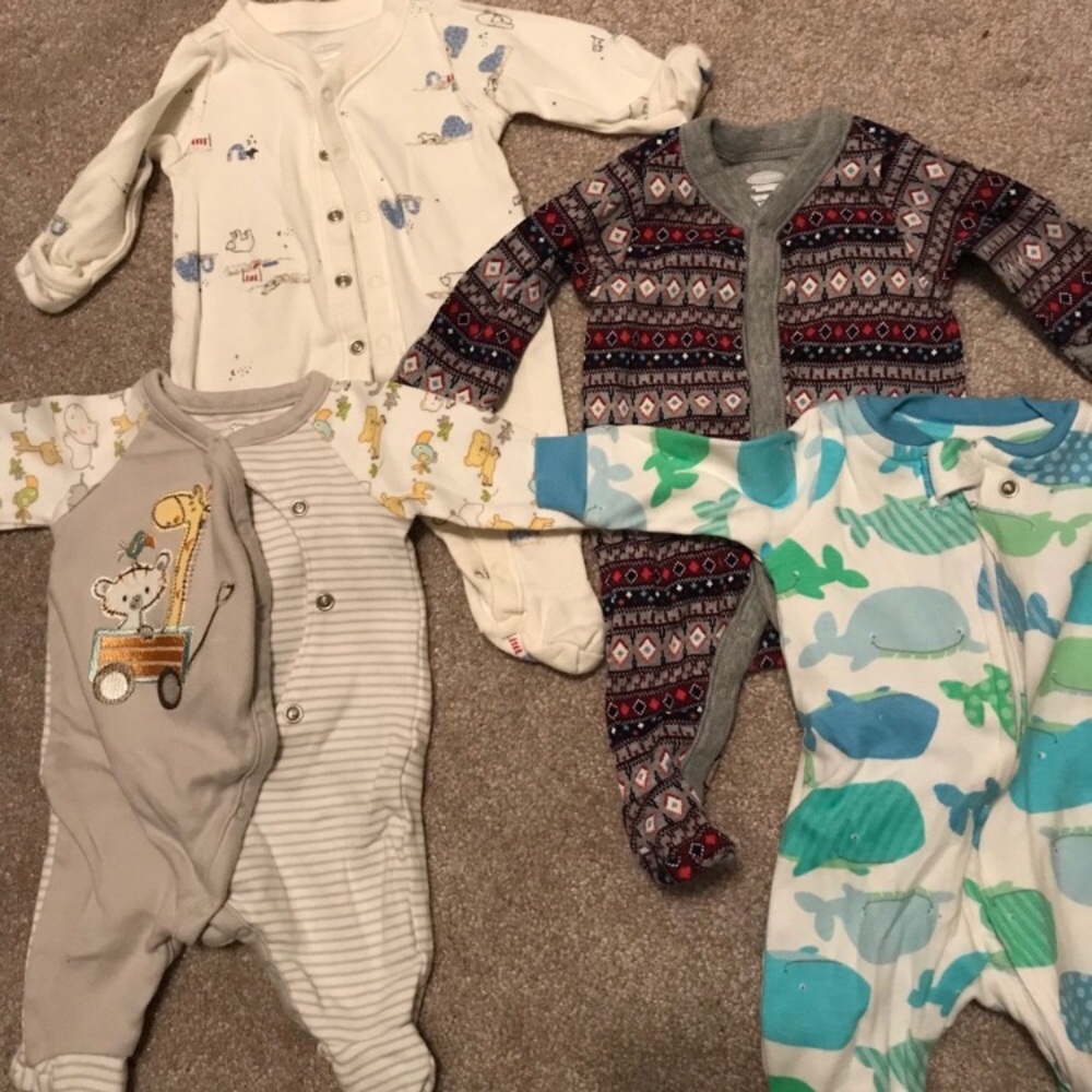 Newborn pajama bundle.