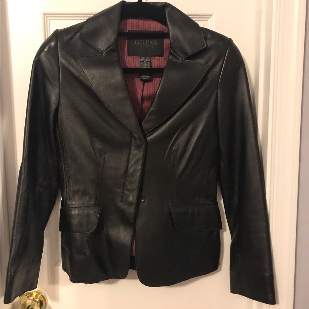 Leather black jacket