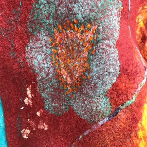 Nuno felting scarf  “Santa Fe Sunset” - Picture 5 of 5