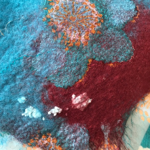 Nuno felting scarf  “Santa Fe Sunset” - Picture 4 of 5