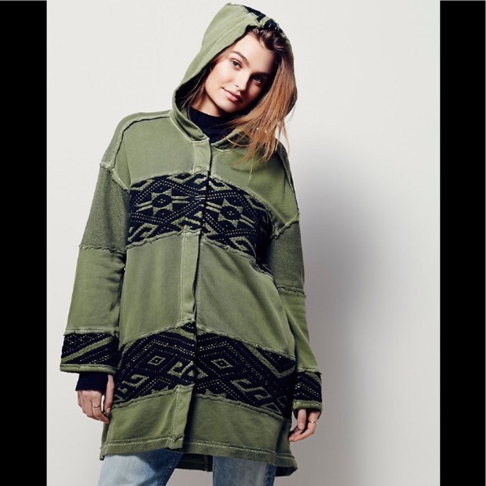 ISO Free People Keep Me Warm Cardi Green sz Small