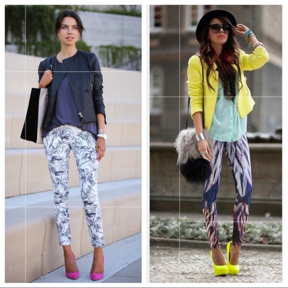 Numeric Geometric Pattern Leggings * YOGA * White * Navy Blue - Picture 5 of 6