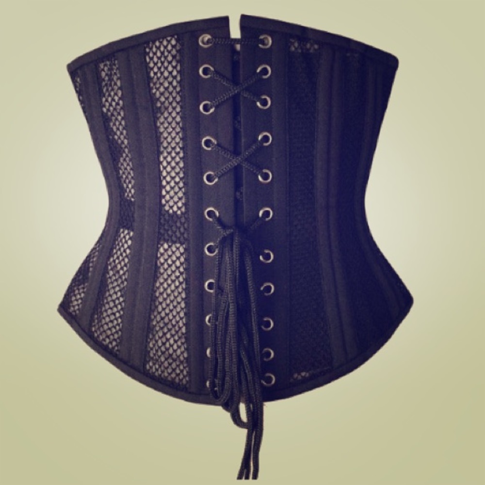 Steel boned corset