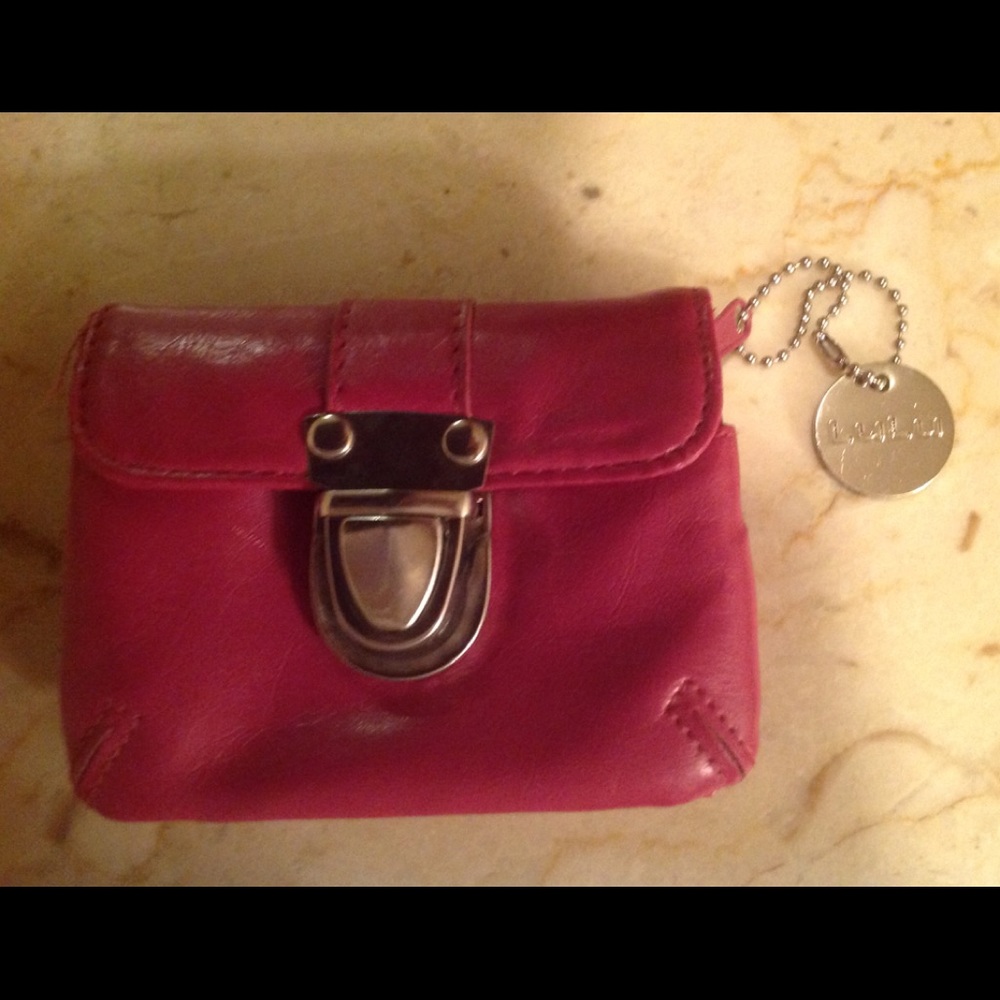 Fuschia compact wallet