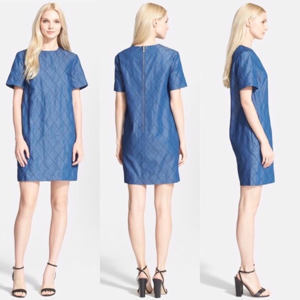 Kate Spade Quilted Chambray Shift Dress (4)