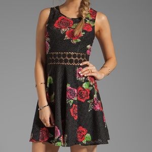 Free People Black & Rose Dress