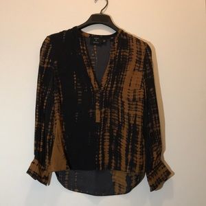 A.L.C. Barney’s silk black rust blouse Sz 0
