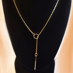Women's Golden Lariat Necklace