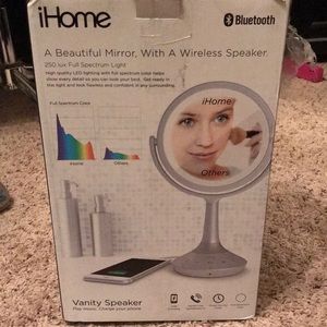 Lighted, iHome vanity mirror