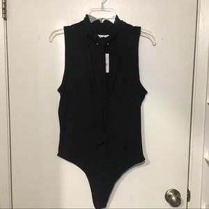 Privacy Please Black Bodysuit