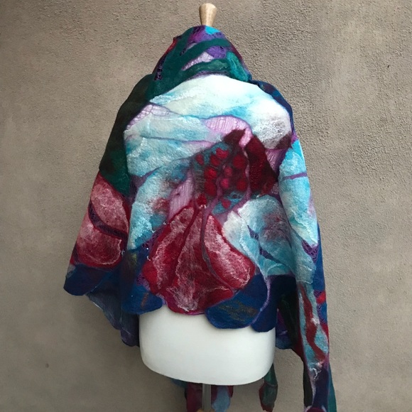 Nuno felting scarf “Bohema” - Picture 4 of 4