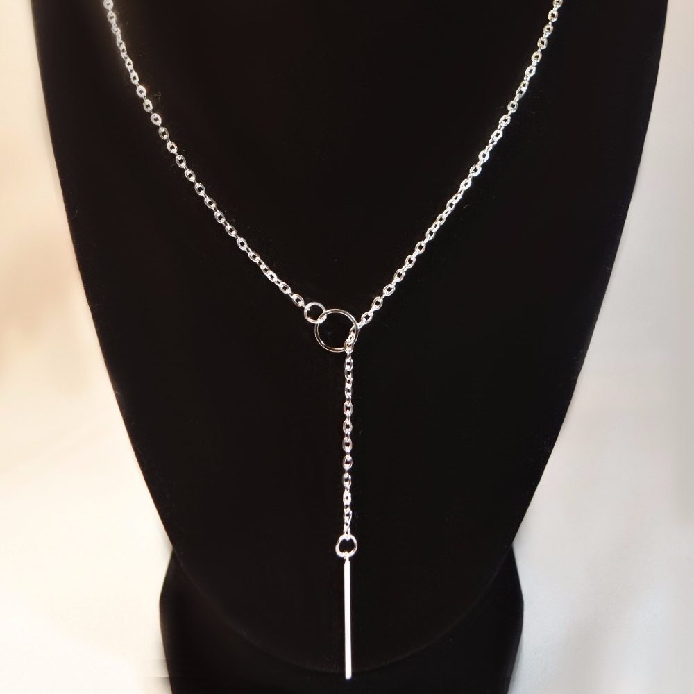 Women's Silver Lariat Necklace