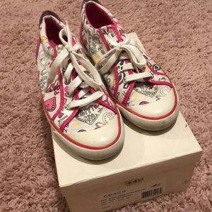 Pink coach sneakers