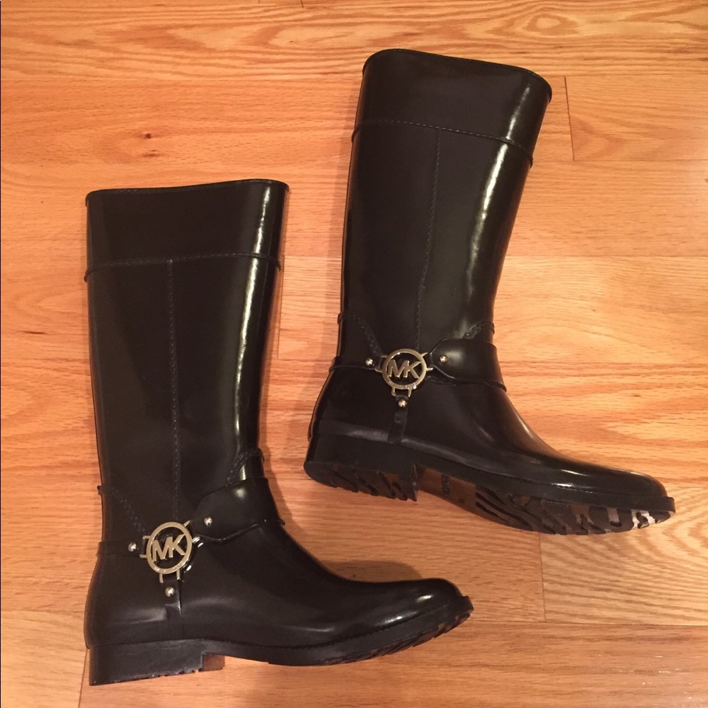 Michael Kors Black Rain Boots - never worn