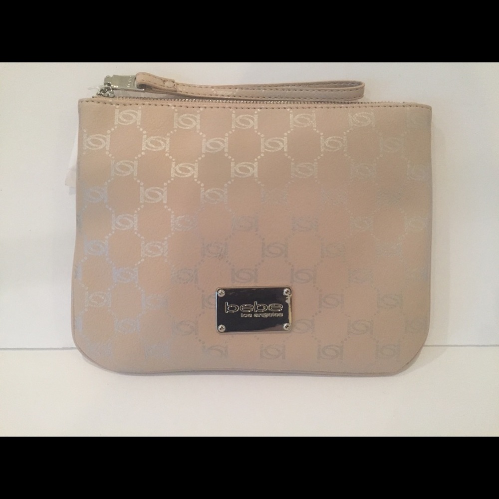 Bebe blush pink wristlet nwt