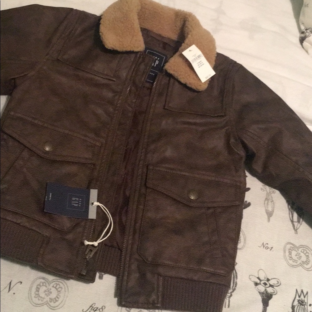 Brand new  Faux leather jacket GAP Warm Fill