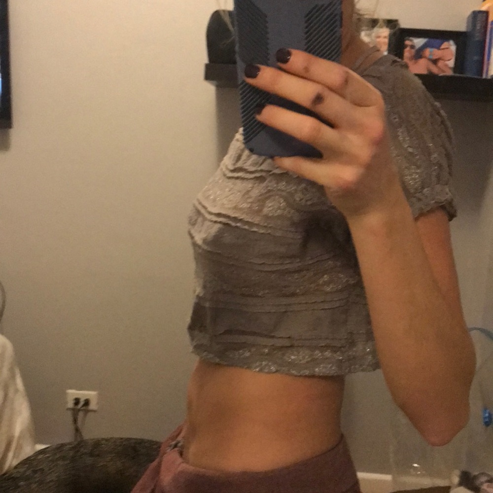 Sparkle And Fade Sz M Crop Top - image 2