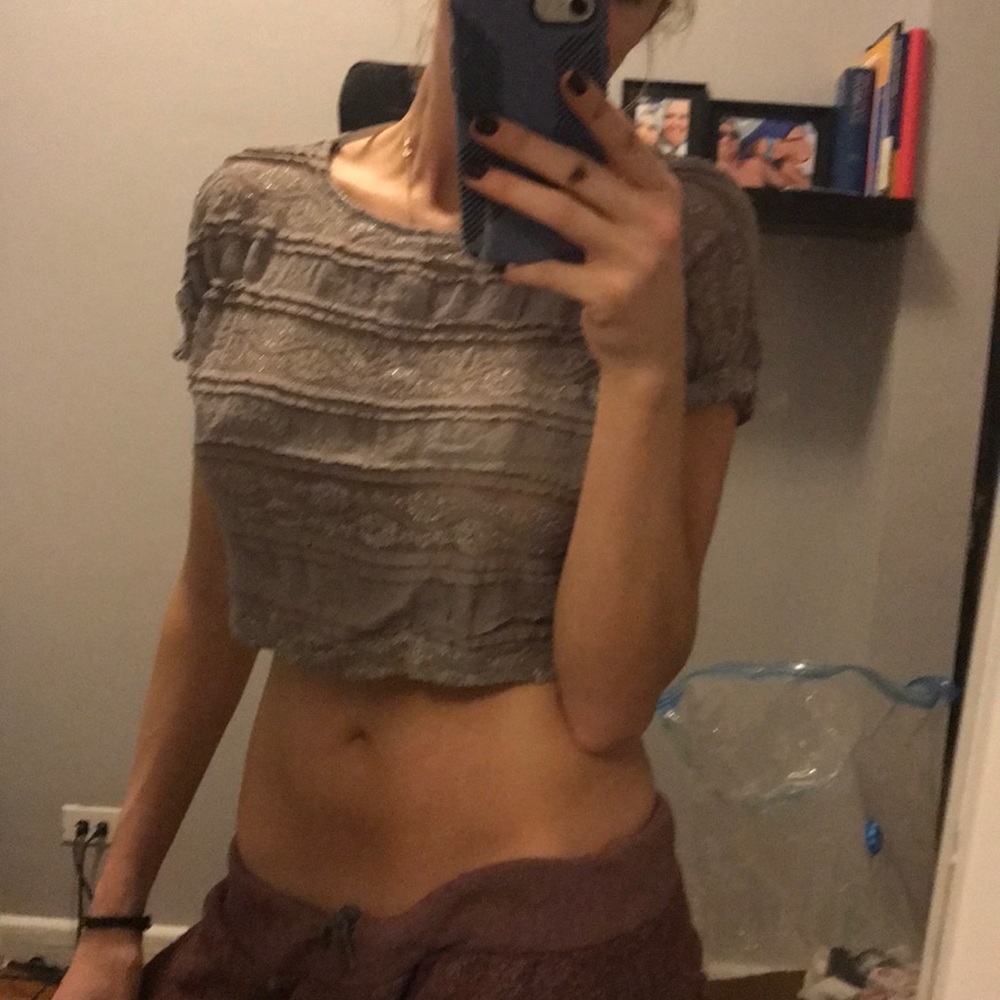 Sparkle And Fade Sz M Crop Top - image 1