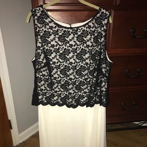 black and white lace dress