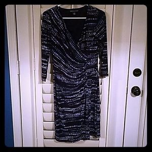 American Living Dress Black Blue and White Size 6