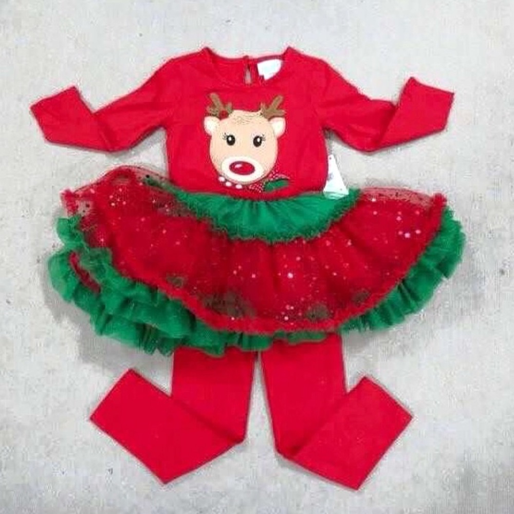 Christmas reindeer tutu outfit