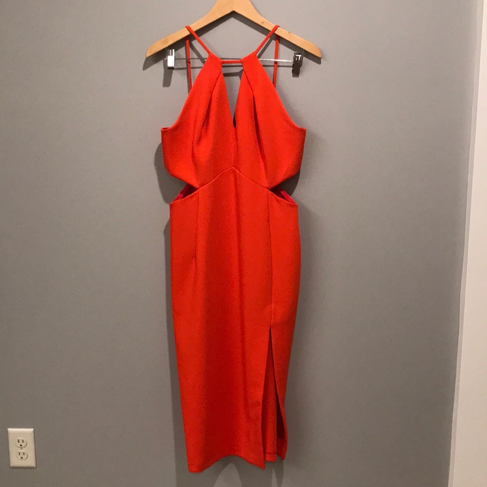 HOT Orange dress with cutouts