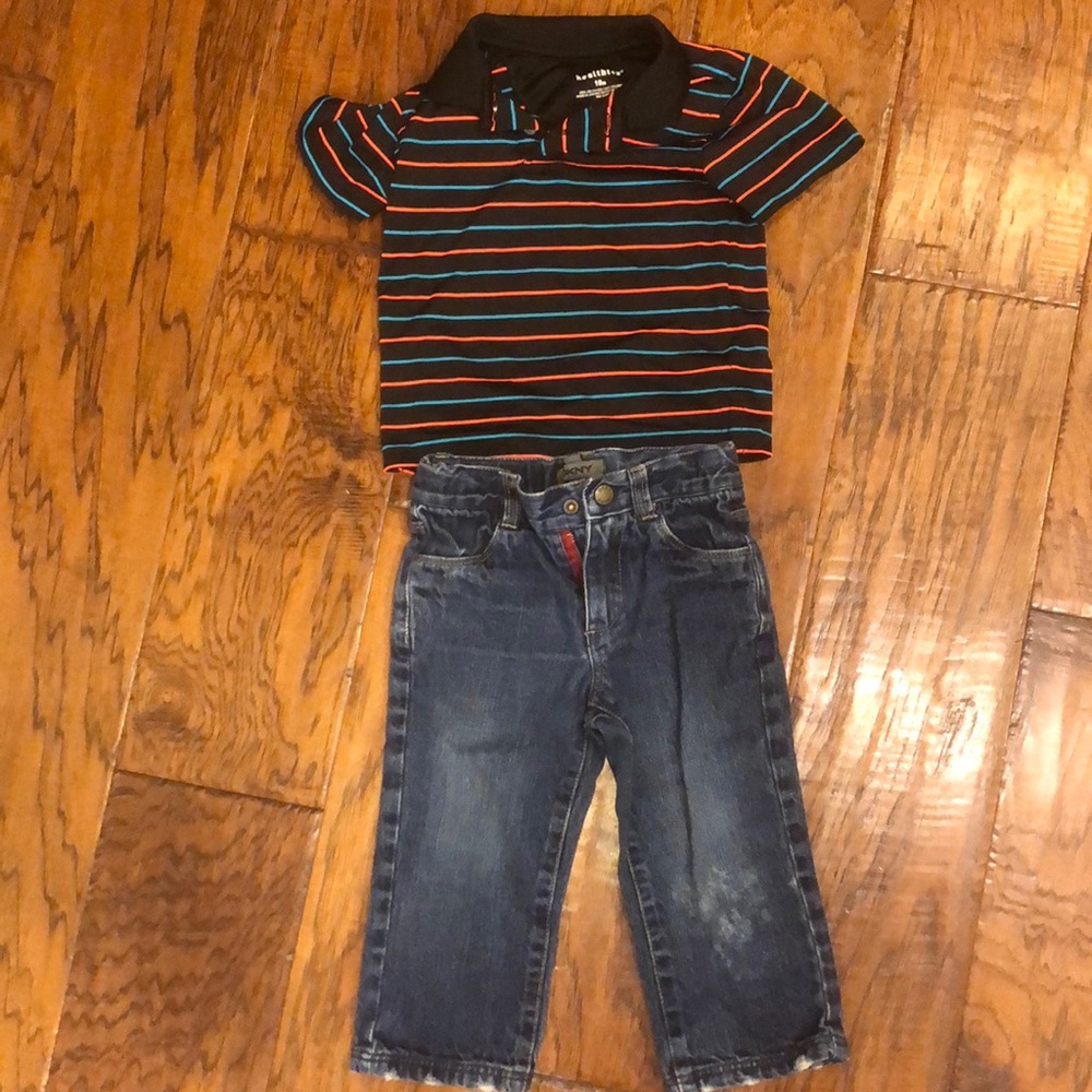 DKNY pants and Healthtex golf shirt 18 months