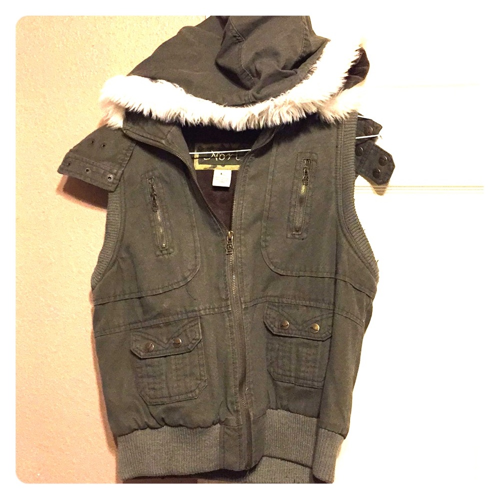 Green Hooded Vest
