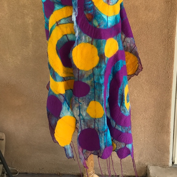 Nuno felting scarf “Rainbow “ - Picture 2 of 6