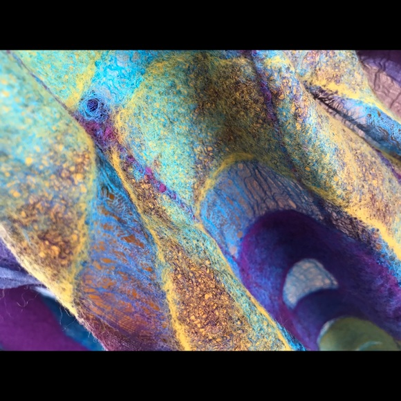 Nuno felting scarf “Rainbow “ - Picture 5 of 6
