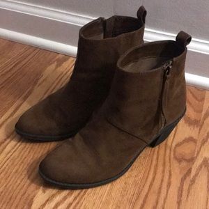 Forever 21 Faux Brown Suede Booties