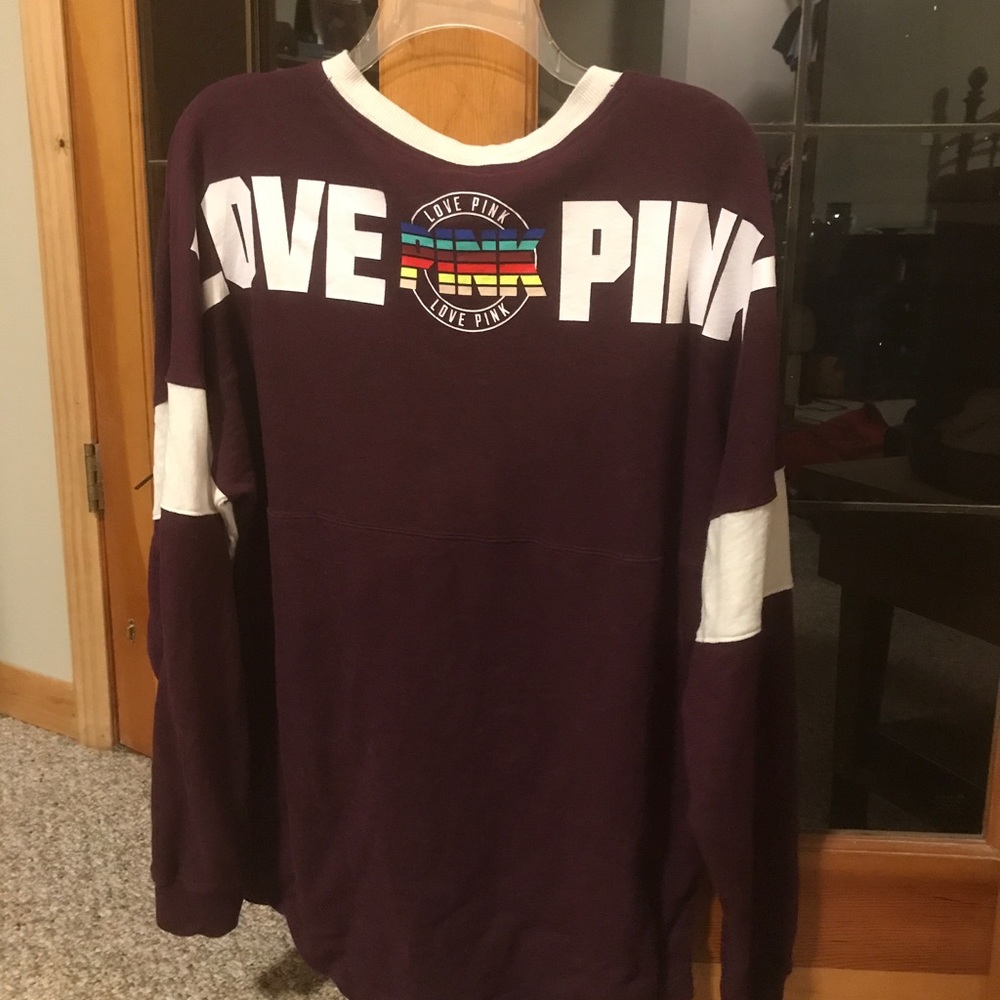 Victoria's Secret Pink Varsity Crew Neck Sweater