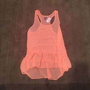 Aerie Sheer Orange Tank Top