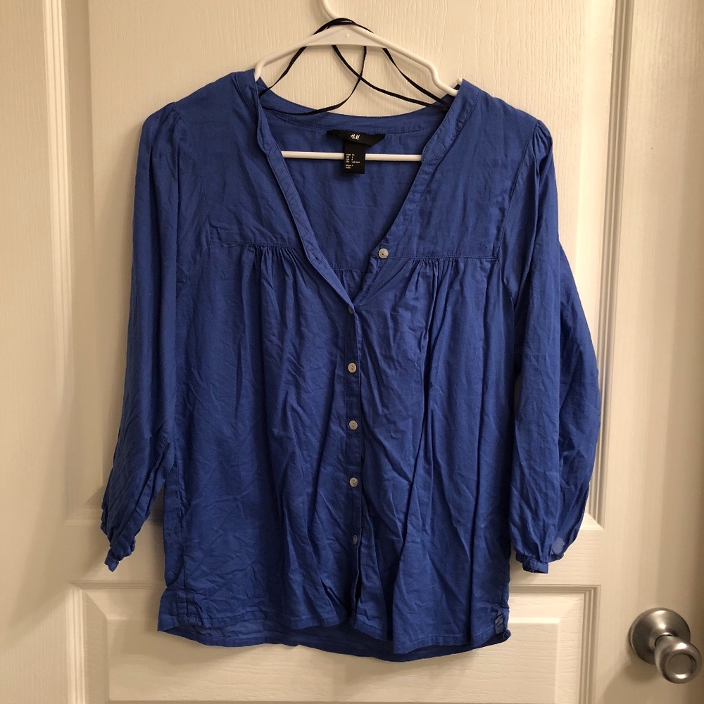 Blue 3/4 sleeve top