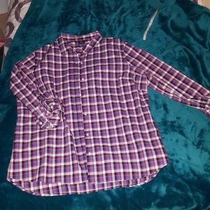 Gap Boyfriend fit long sleeve button down top NWOT