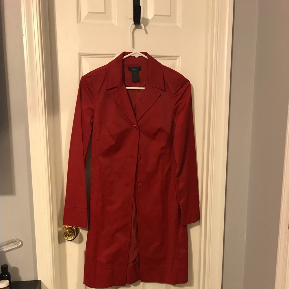 Red trench coat