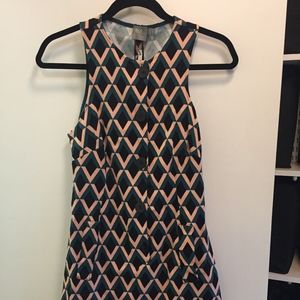 ASOS Romper, Green/blk print, 8, NTW