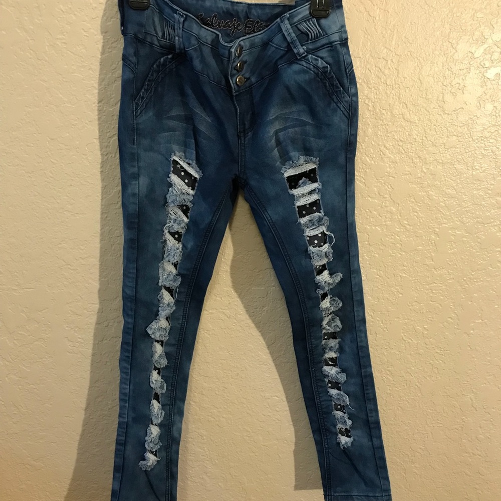 High Waisted Ripped Jeans