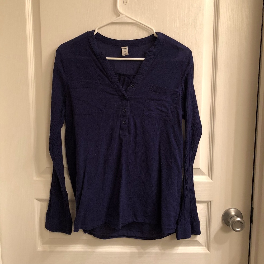 Dark navy long sleeve top