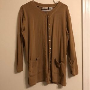 Tan button up cardigan