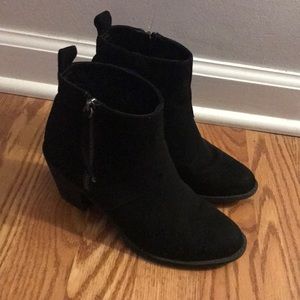 Forever 21 Faux Black Suede Ankle Booties