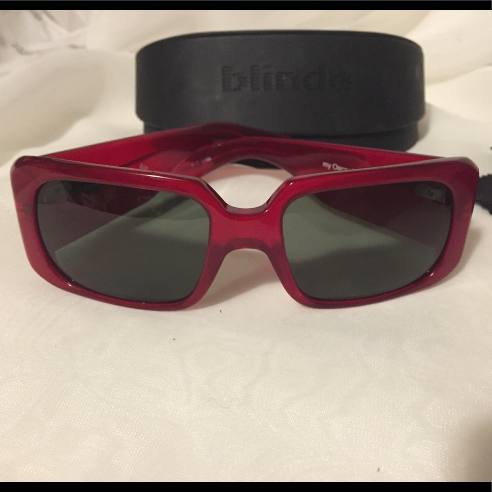 Designer Modern Blinde Sunglasses Red My Oscar?