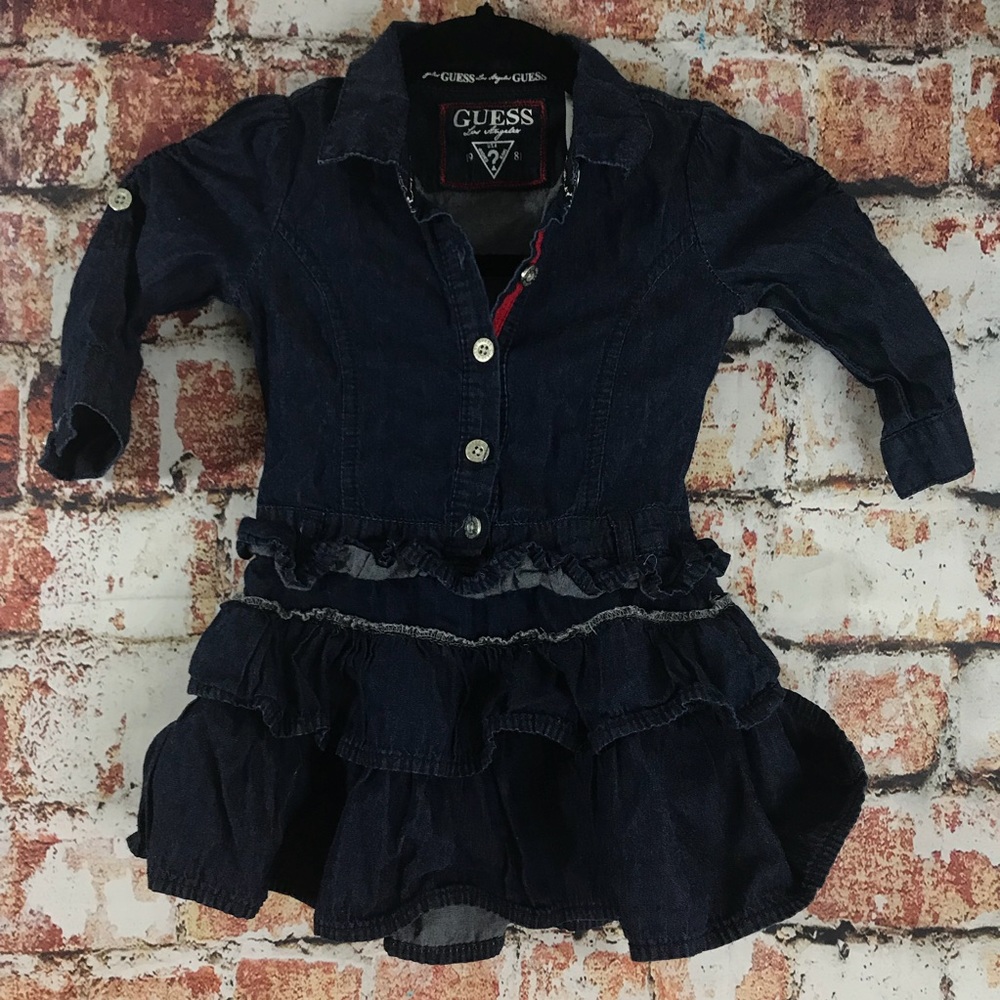 Guess jean ruffle dress