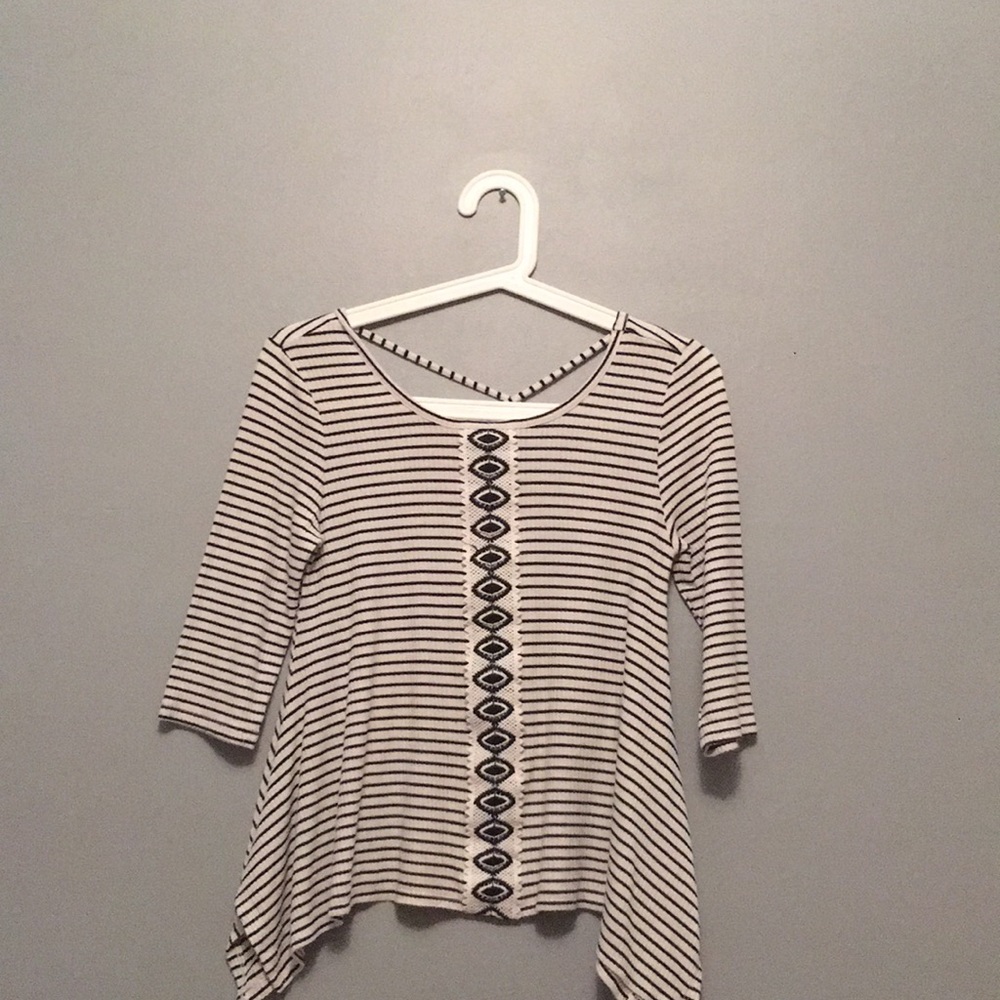 Black and White Striped Tee