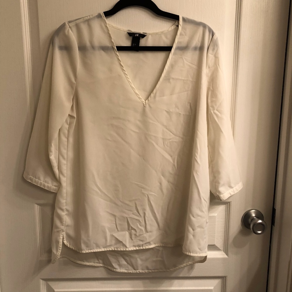 Sheer white blouse