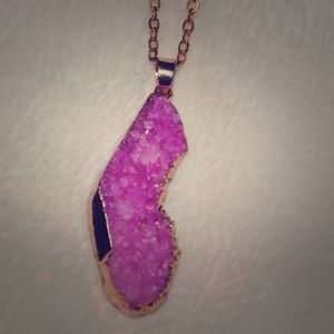 Natural Stone Hipster Gem Necklace