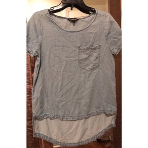 Express Blue Short Sleeve Top