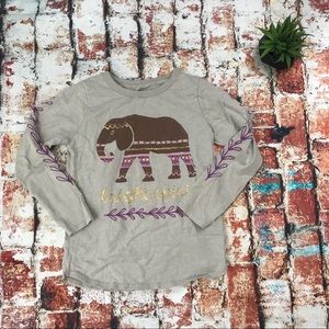 Peek elephant graphic long sleeve top