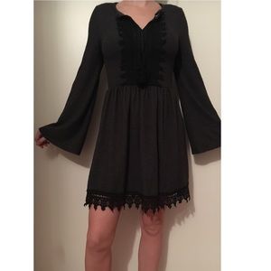 Francesca’s gray/black soft dress - WORN ONCE!!